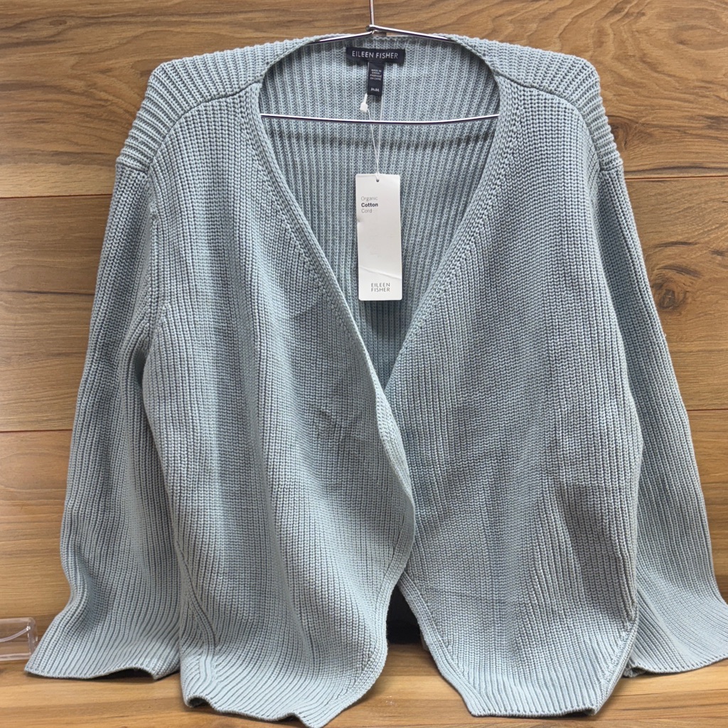 Eileen Fisher Women's Light Gray Cardigan